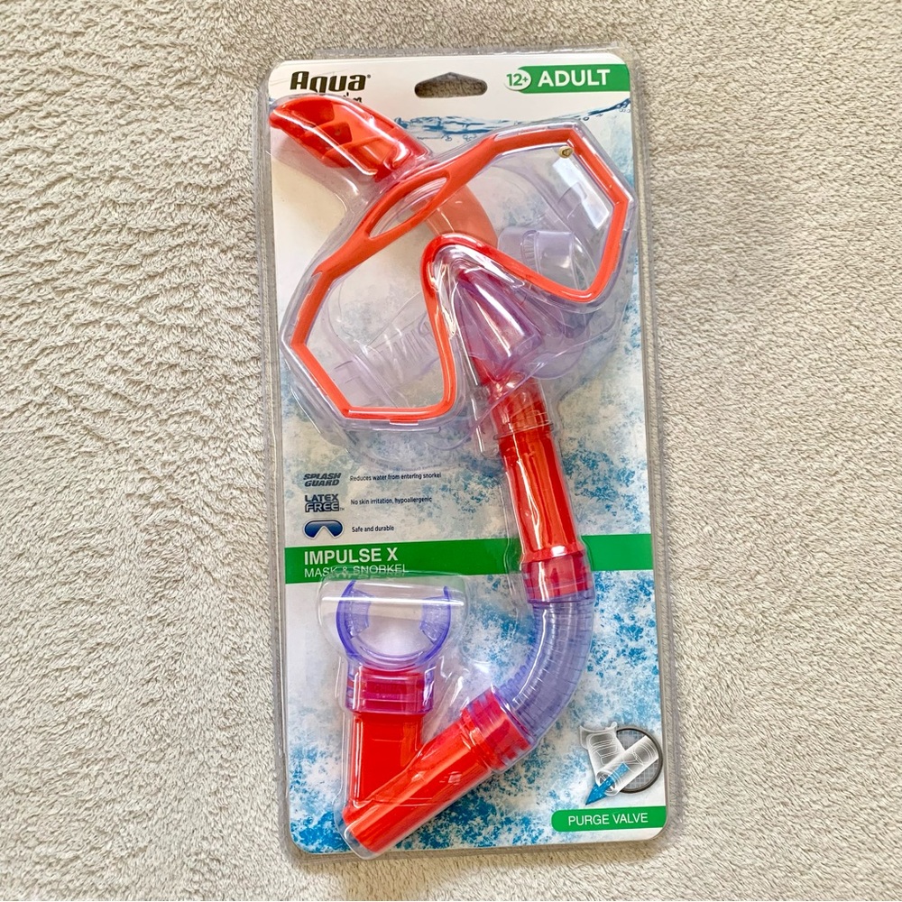 Aqua Swim Impulse X Mask and Snorkel 12+ Adult, New In Package